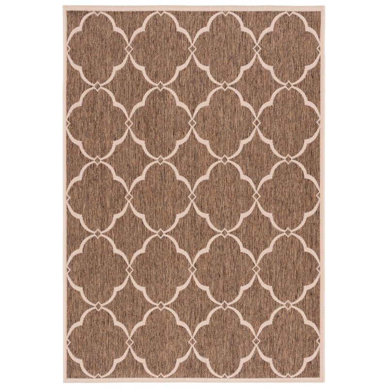 SAFAVIEH Beach House Netta Indoor/ Outdoor Waterproof Patio Backyard Rug - Beige/Cream - 5'3" x 7'6"