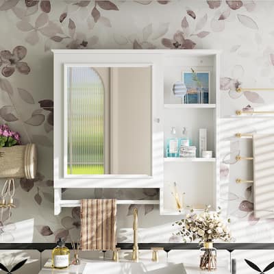 Wall Mounted Bathroom Storage Cabinet,Medicine Cabinets with Mirror Door