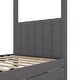 preview thumbnail 18 of 33, Upholstery Canopy Platform Bed with Trundle and Three Storage Drawers