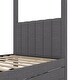 preview thumbnail 15 of 33, Wood Canopy Bed Frame with Trundle & 3 Storage Drawers
