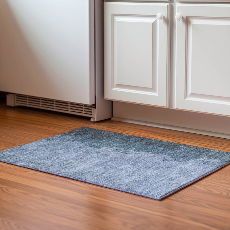 Premium Washable Super Soft Mayfield Rug - Blue - 1'8" x 2'6"
