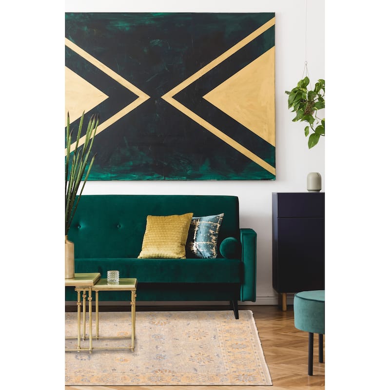 ECARPETGALLERY Hand-knotted Modern Oushak Grey Wool Rug - 7'10 x 9'11