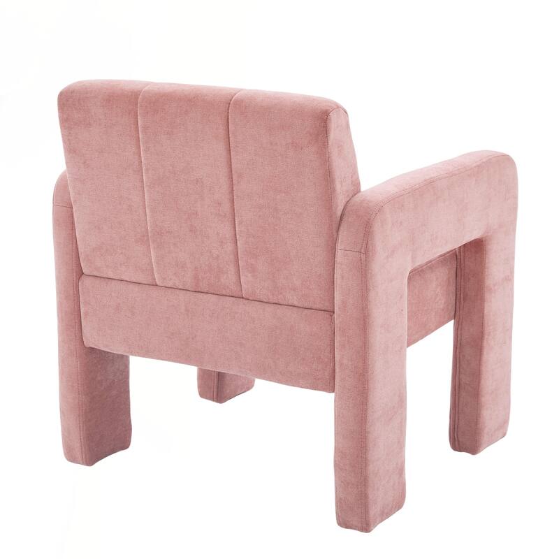 Modern Minimalist Casual Single Armchair Living Room, Bedroom, Office Area Upholstered Chair Comfortable Padded Armchair