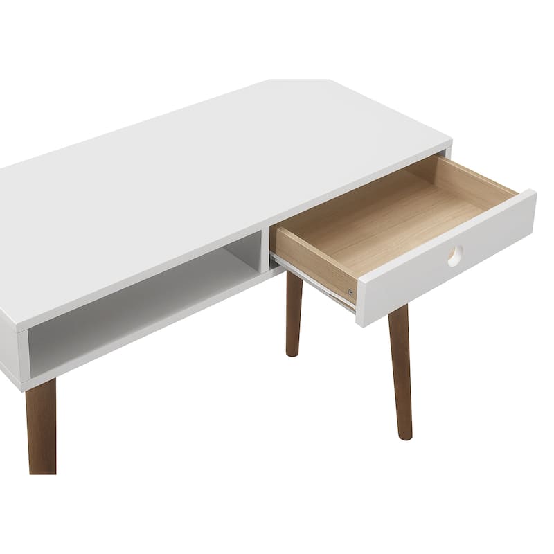 Bradenton 39-inch 1-Drawer Wood Writing Desk White