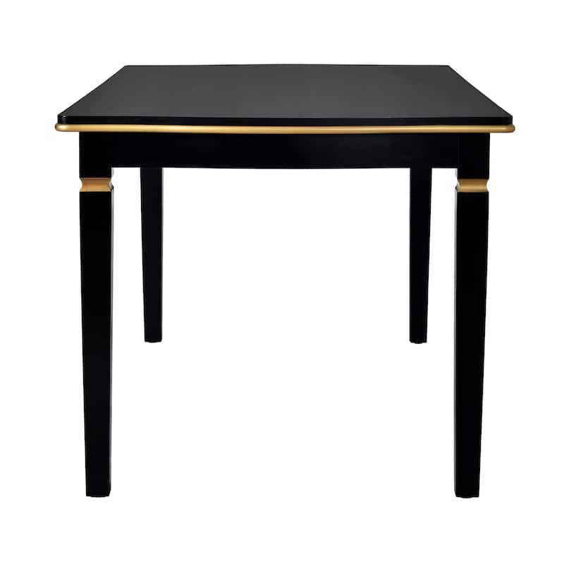 Roomfitters 6-Piece Kitchen Dining Table Set, 60 Inch Rectangular Table with 4 Tufted High-Back Chairs and Bench