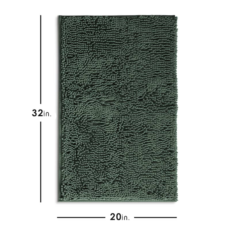 Empyrean Non-Slip Super Plush Chenille Bathroom Rugs