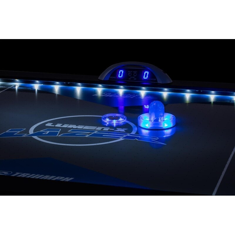 Shop Triumph Lumen X Lazer 6 Air Hockey Table 45 6800w Black Overstock 24142917