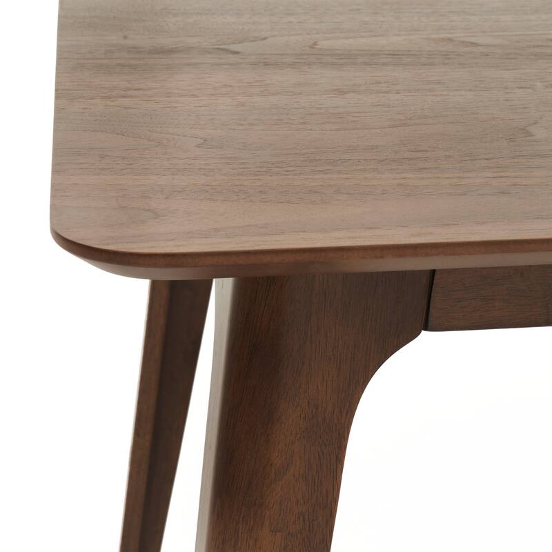 5-Piece Dining Table Set with Faux Wood Tabletop and 4 Upholstered Chairs, Kitchen Dining Chair with Splayed Legs