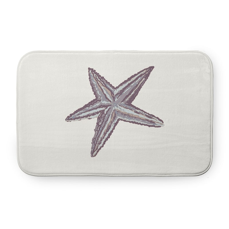 Starfish Bathmat - 24" x 17" - Dusty Purple