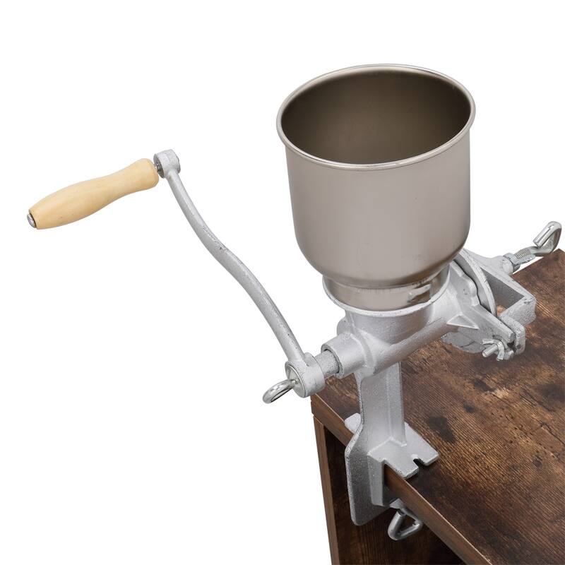 17" Home Use Hand Cranking Operation Grain Grinder Silver