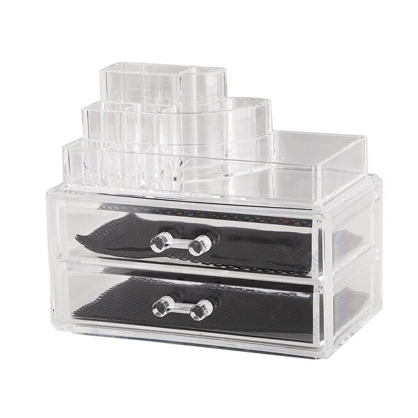 4-Layers Acrylic Multi-fuctional Makeup Organizer Storage Box Cosmetic Holders - 18.5 x 10 x 15.8cm/7.28" x 3.94" x 6.22"