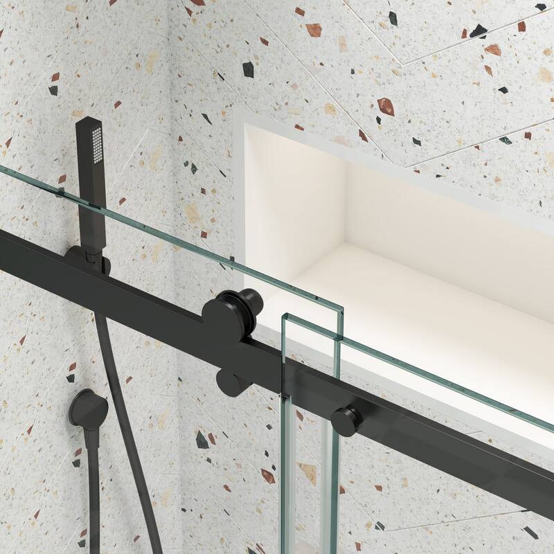 Frameless Single Sliding Shower Door with 304 Stainless Steel Hardware