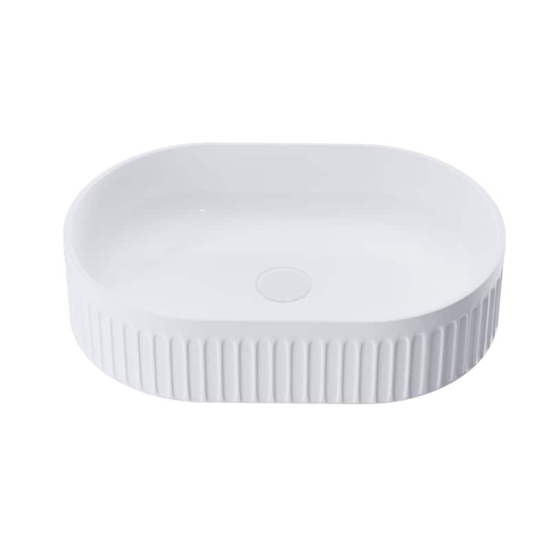 Dowell Fluted Ceramic Vessel Sink