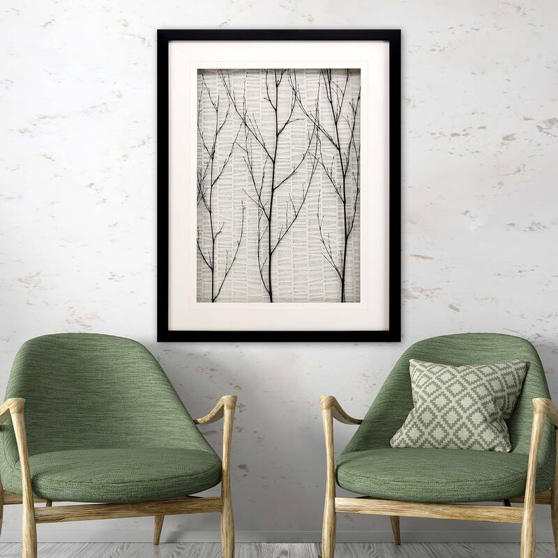 Silent Tree Framed Art Exclusive Mixed Media Under Glass - Multi-Color