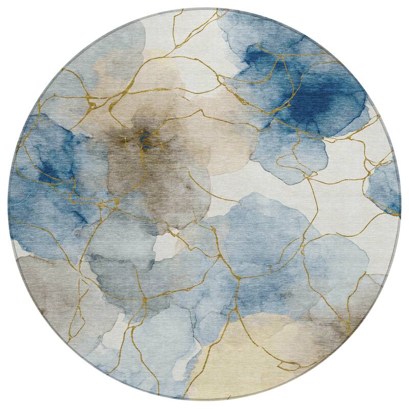 Machine Washable Indoor/ Outdoor Floral Mara Chantille Rug