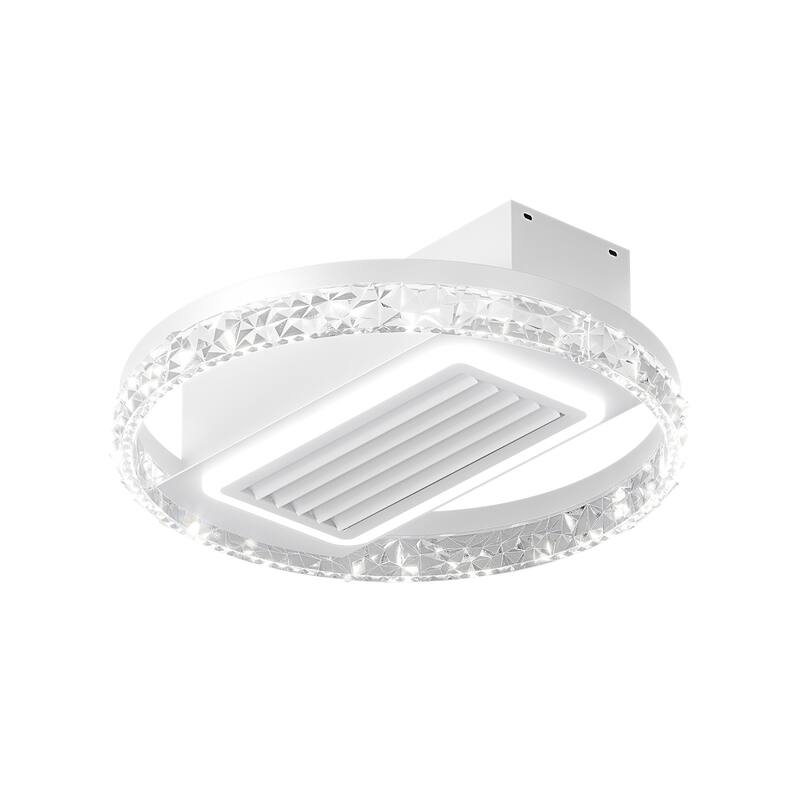 20" LED Bladeless Ceiling Fan Light with Remote Control, Ceiling Lamp with Air Circulation and Adjustable Brightness