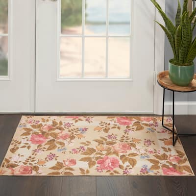 Nourison Water Colors Indoor only Floral Area Rug