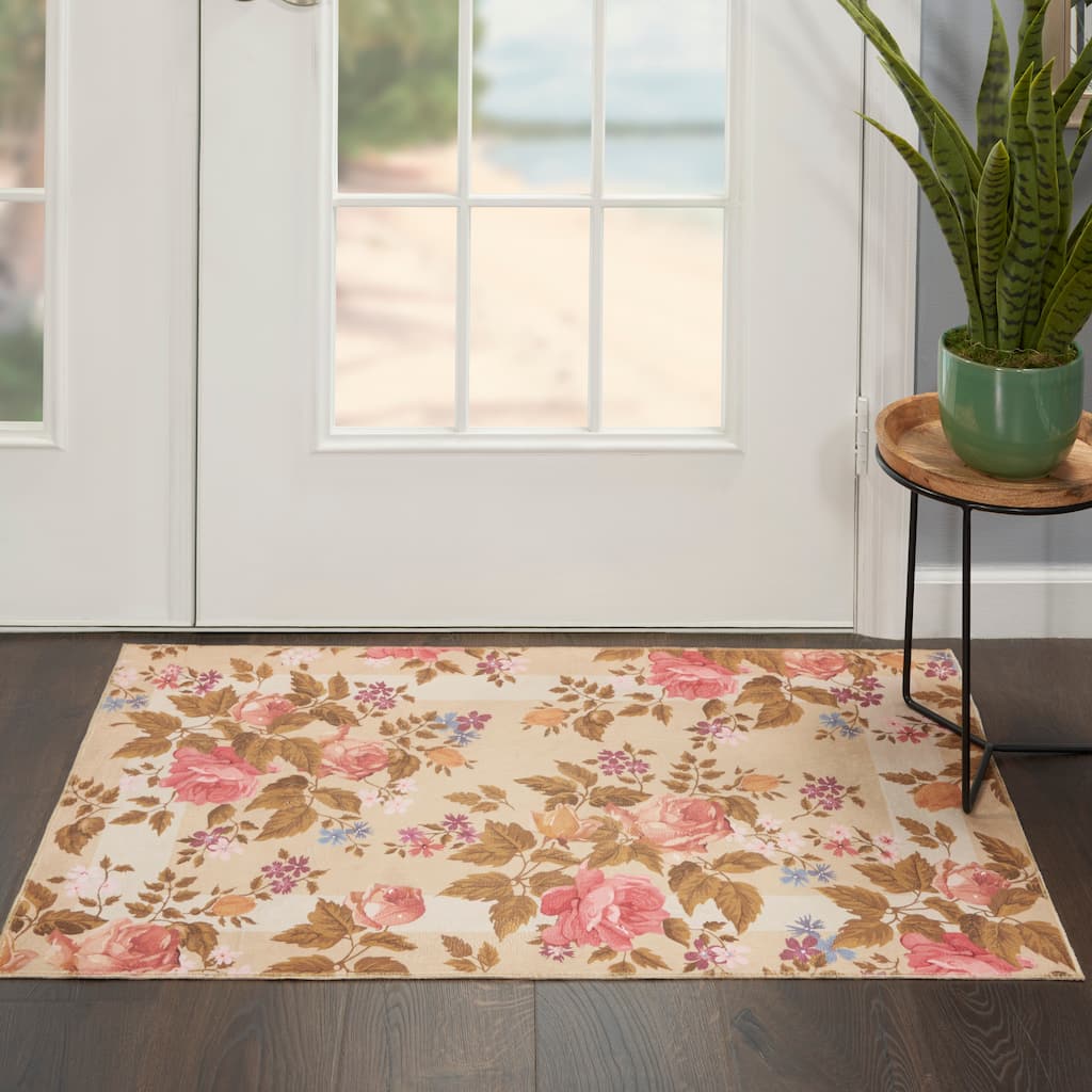 Nourison Water Colors Indoor only Floral Area Rug