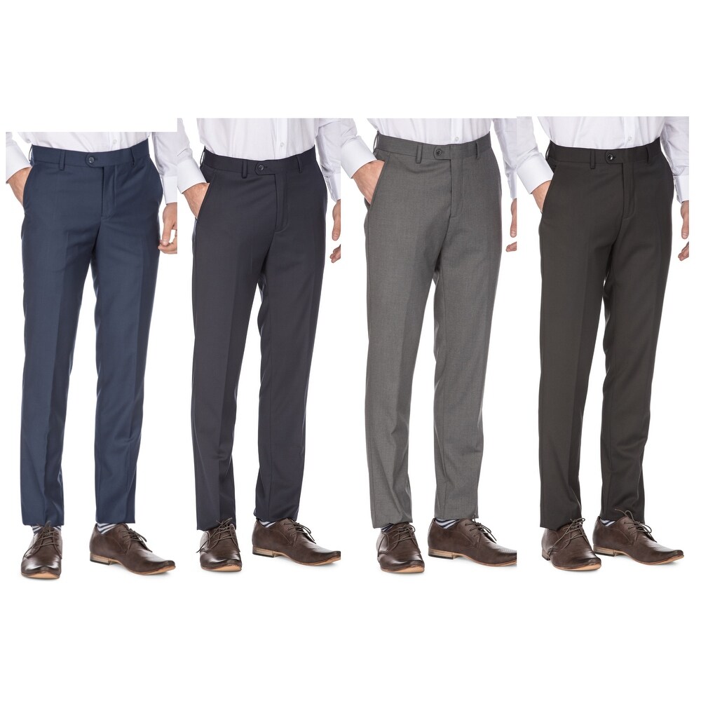 black dress pants mens slim fit