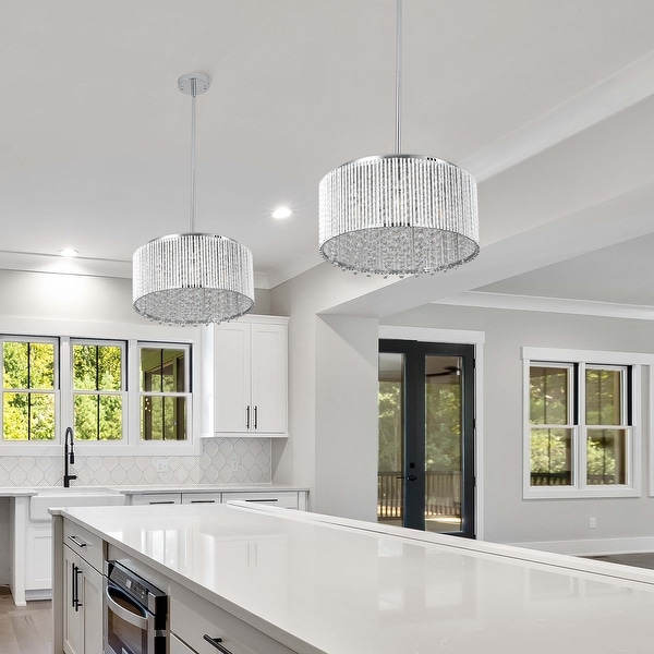 Decorative Light Fixture Crystal Hanging Pendant Lighting Fixture Transparent HMH