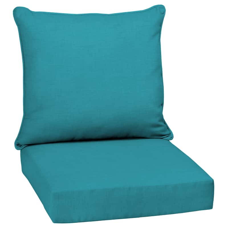 ARDEN 24-inch Outdoor Deep Seat Cushion Set - 24 W x 24 D in. - Lake Blue Leala
