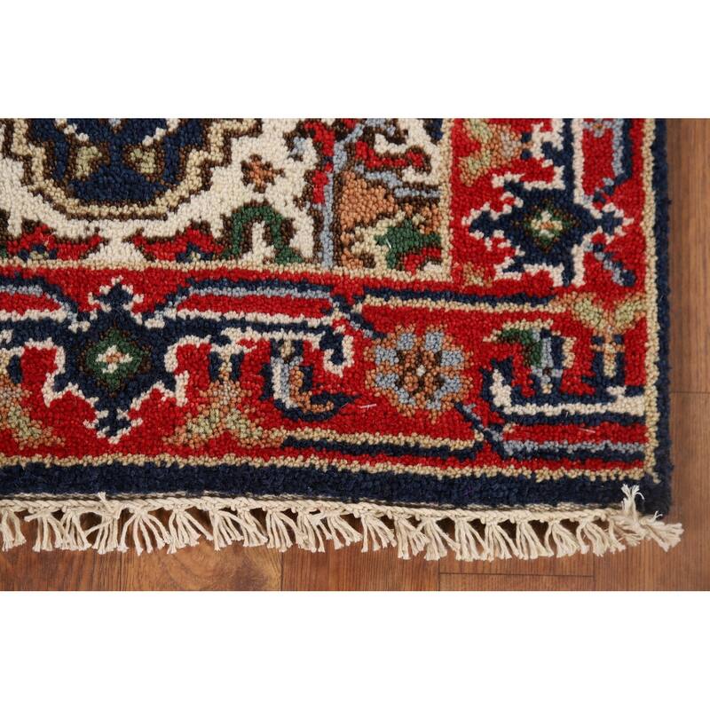 Geometric Heriz Serapi Foyer Rug Hand-Knotted Wool Carpet - 2'0" x 3'0"