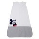 preview thumbnail 1 of 2, Lambs & Ivy Disney Baby Mickey Mouse White/Gray Appliqued Cotton Wearable Blanket