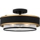 preview thumbnail 7 of 5, Quoizel Semi-Flush Mount 3-Light Semi-Flush Mount in Earth Black