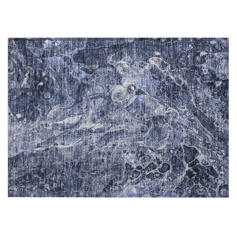 Machine Washable Indoor/ Outdoor Chantille Abstract Watercolor Rug
