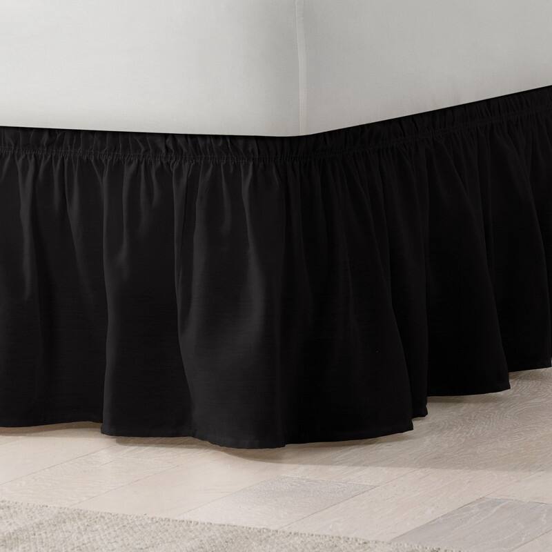EasyFit Wrap Around Solid Ruffled Bed Skirt