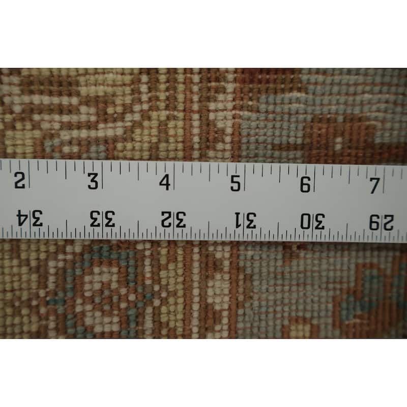 Hand Knotted Oriental 100% Wool Carpet Traditional Floral Navy Blue & Blues Ziegler Area Rug - 3' 11'' X 1' 11''