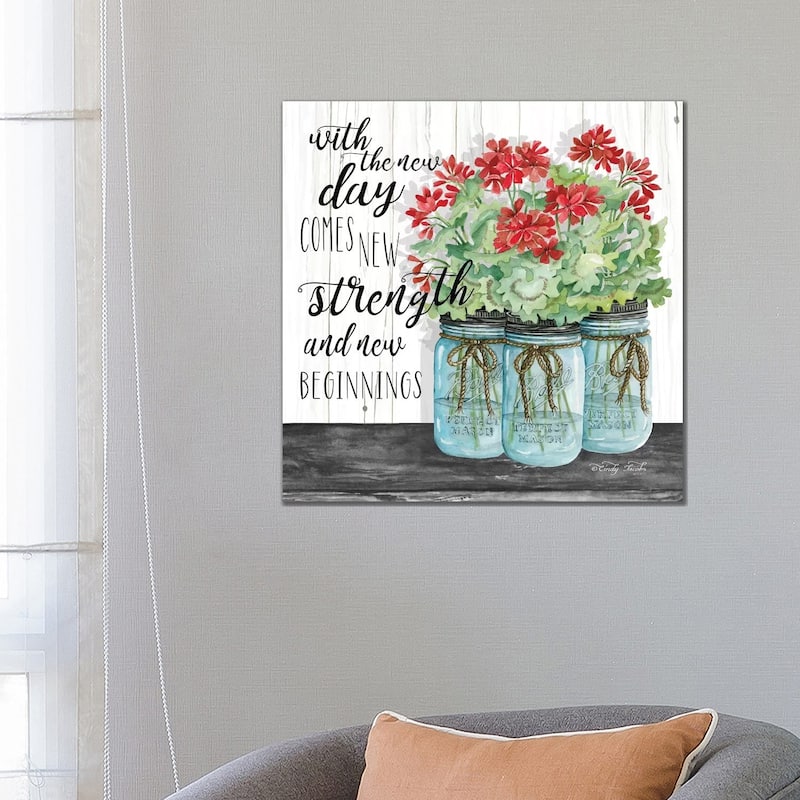 iCanvas "Blue Jars - New Beginnings" by Cindy Jacobs Canvas Print - 26x26x1.5