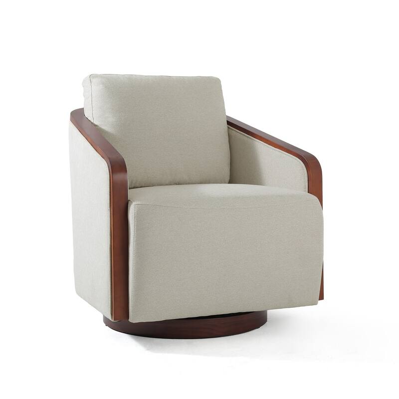 Modern Upholstered Swivel Accent Chair Set of 2