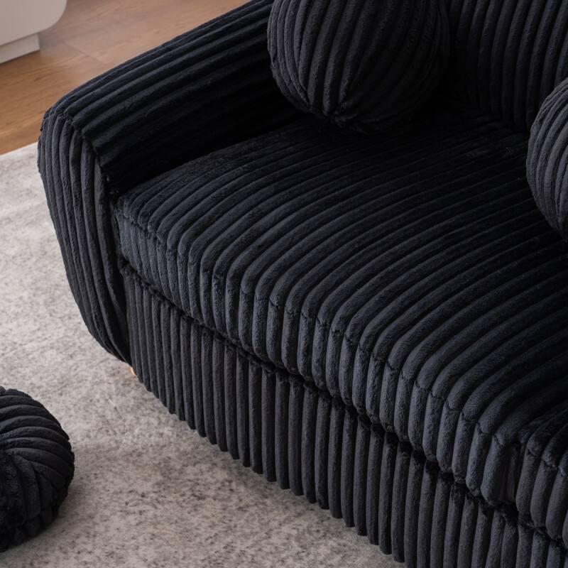 84.60" Chenille/Corduroy Upholstered Sofa