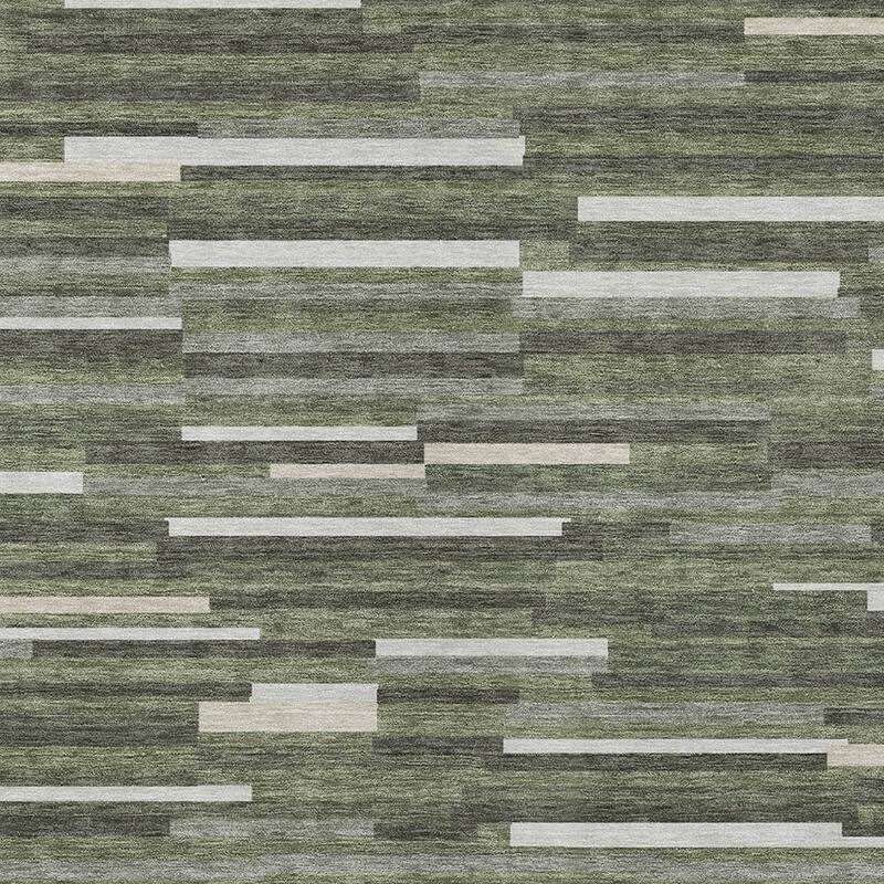 HomeRoots Striped Transitional Rectangle Outdoor Rug