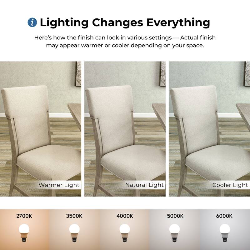 Furniture of America Yetaria Modern Farmhouse 5-Piece Natural Wood Extendable Dining Table Set