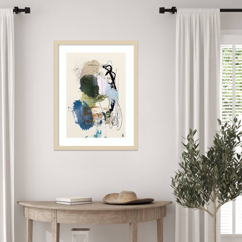 Twin Abstract by Dan Hobday Wood Framed Wall Art Print
