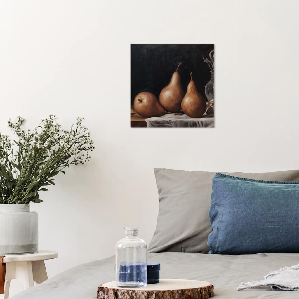 Wynwood Studio Canvas Food and Cuisine Classical Art of Pears Brown and Traditional Wall Art Canvas Print