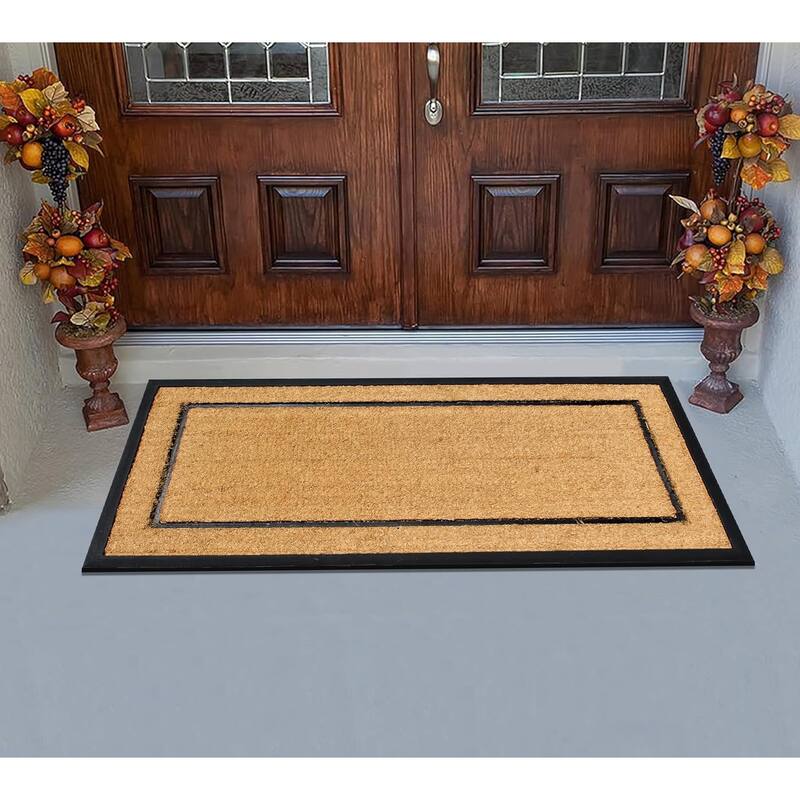 A1HC Natural Coir & Rubber Extra Large Doormat, Heavy Duty, Front Doormat - 30"X60"