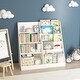 preview thumbnail 4 of 12, White Wooden Kids Bookshelf and Toy Storage Organizer with 4 Tier