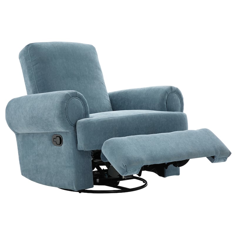 Christopher Knight Home - Thorne Chenille Swivel Recliner Rocker Chair with Adjustable Backrest