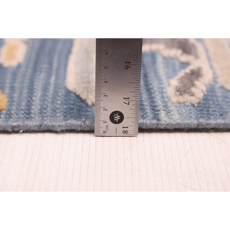 ECARPETGALLERY Hand-knotted Finest Oushak Navy Wool Rug - 9'0 x 12'2