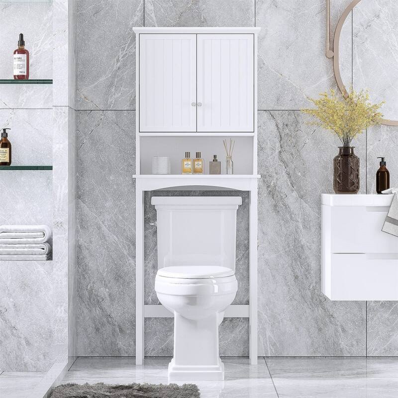 Over The Toilet Storage Cabinet - 9"D x 24"W x 62"H
