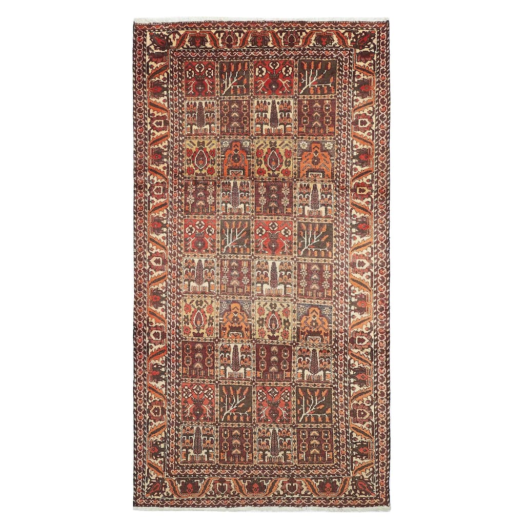 ECARPETGALLERY Hand-knotted Kayseri Vintage Dark Red Wool Rug - 5'0 x 9'5