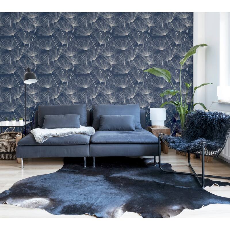 Arthouse Kazue Metallic Dandelion Wallpaper