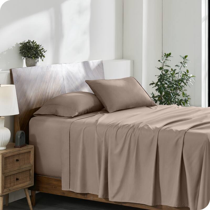 Bare Home 22 Inch Deep Pocket Microfiber Sheet Set - Twin XL - Taupe