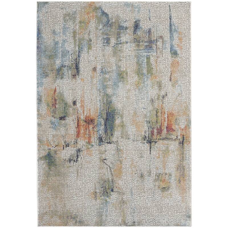 Hetug Power Loomed Distressed Abstract Modern Non Skid Area Rug By HomeRoots - 72' X '48' X '0.5