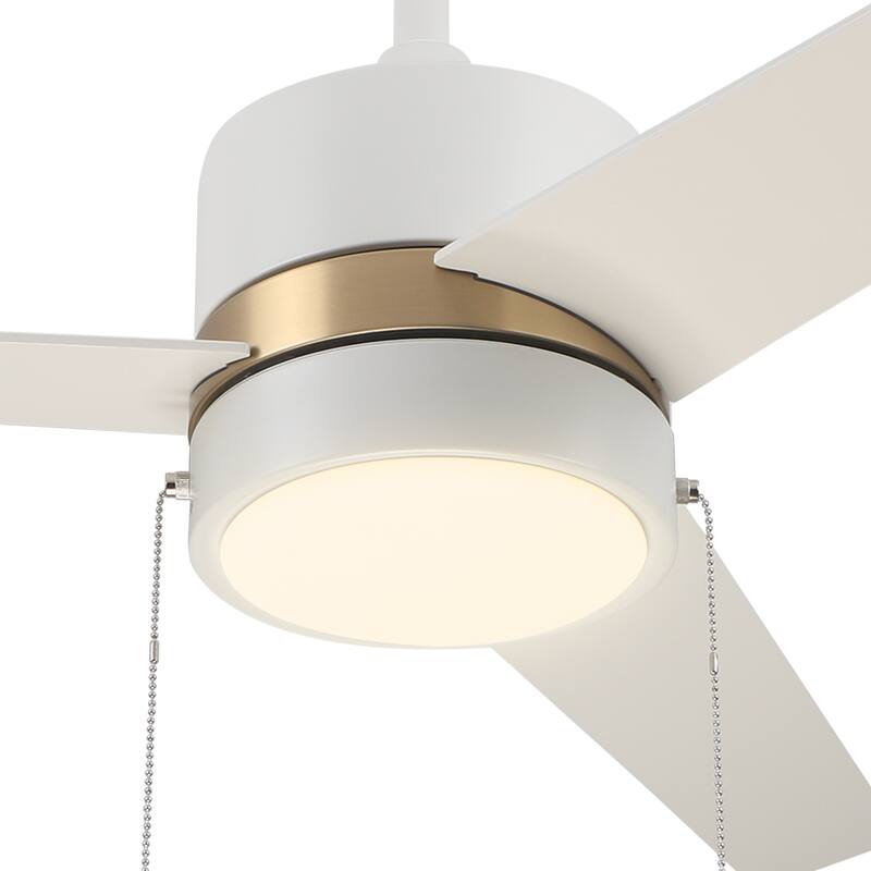 CARRO Abraxas 52" 3-Blade Indoor Ceiling Fan With LED Light -Pull Chain