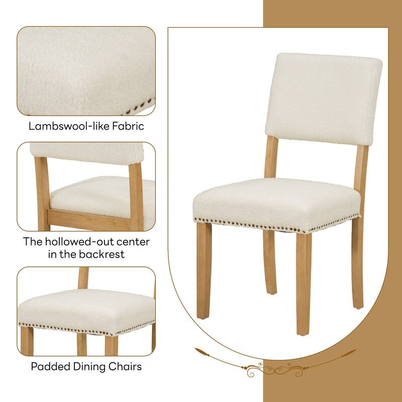 Modern 5-Piece Round Dining Table Set with Upholstered Chairs and Pedestal Base for Small Spaces and Cozy Kitchens