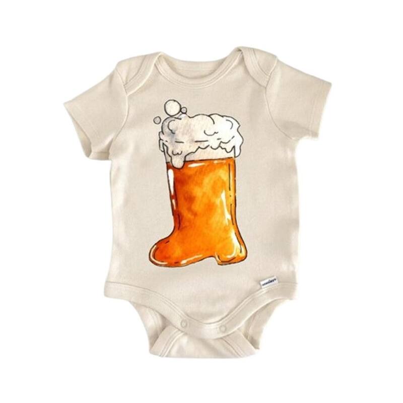 Oktoberfest German Fall - Baby Boy Girl Clothes Infant Bodysuit Funny Cute - Natural - 0-3M